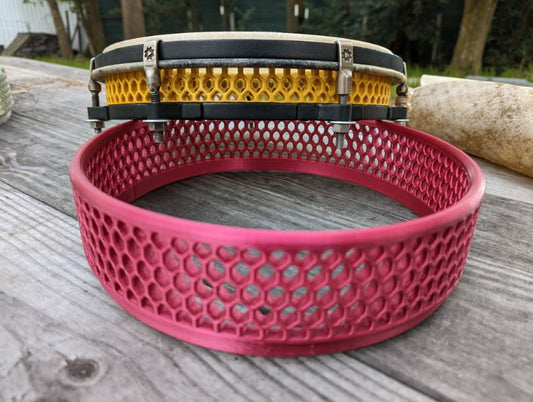 Juego de tres(3) Panderos 3D Panal